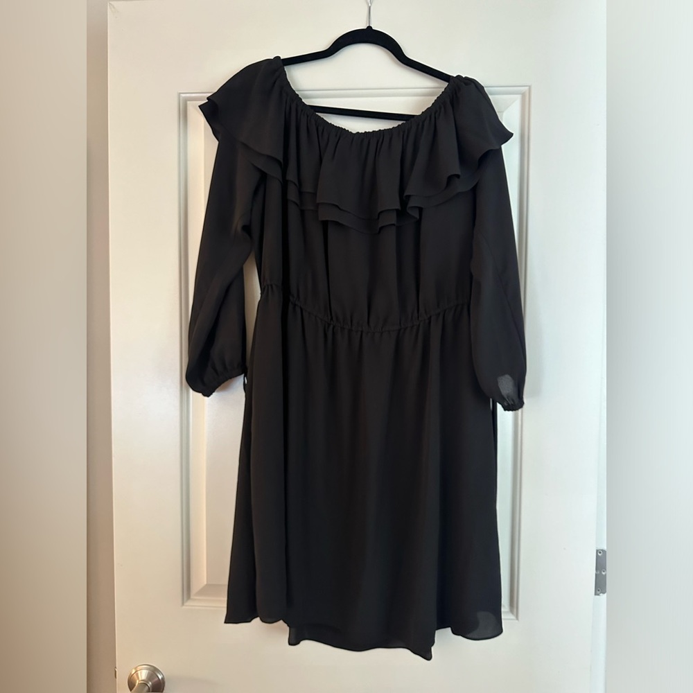 Michael by Michael Kors Long Sleeve on or off shoulder dress